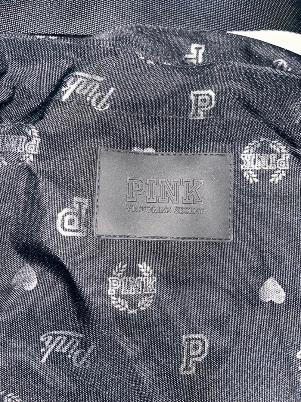 PINK Victoria's Secret Black Logo Tote Bag